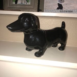 Ceramic black dachshund